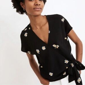 Madewell Wrap Crop Blouse Size XXS